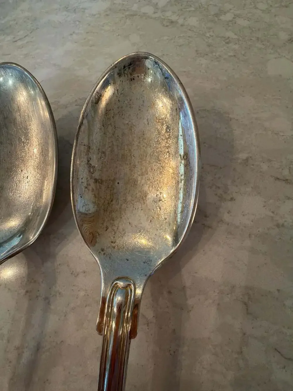 Vintage Sheffield Silver Co. Silverplate Serving Spoons - Set‎ of 2